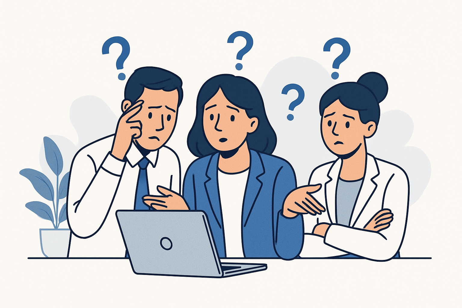 悩みを抱える企業